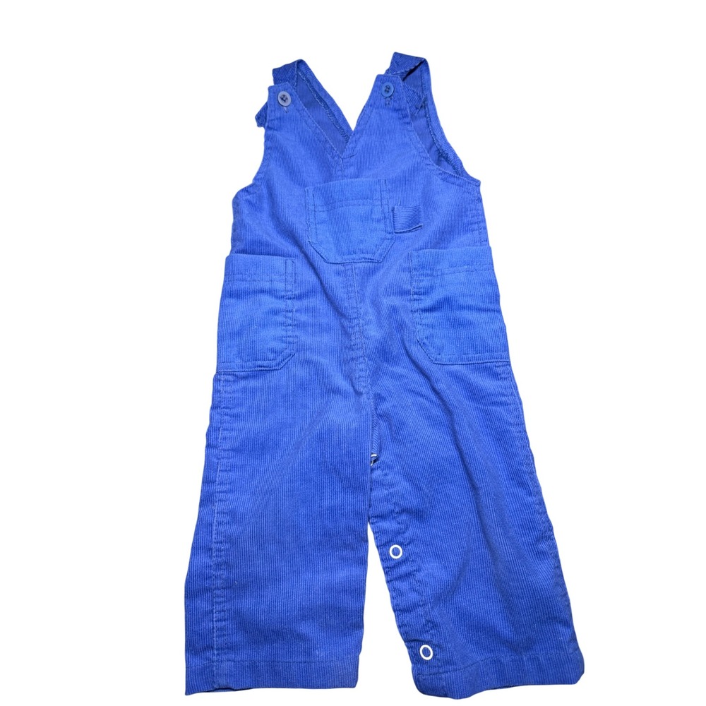 Vintage Health-tex Royal Blue Corduroy Overalls 18 Months Made in USA Bib Snap